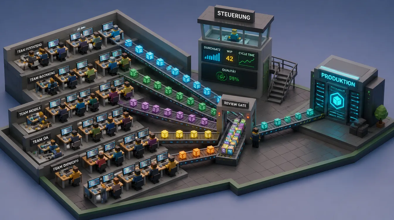 Titelbild zu „AI Coding Operating Model: KI-Coding im Team steuern“