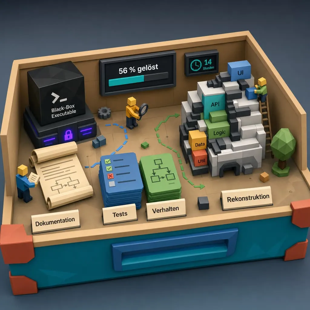 MirrorCode-Benchmark: Aus Black-Box-Executable, Dokumentation, Tests und Verhalten rekonstruiert das Modell die Software